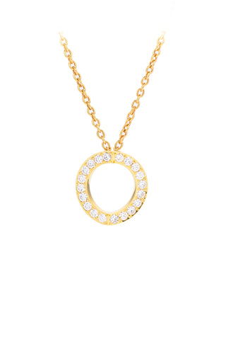 Medium Hidden Heart™ yellow gold diamond pendant