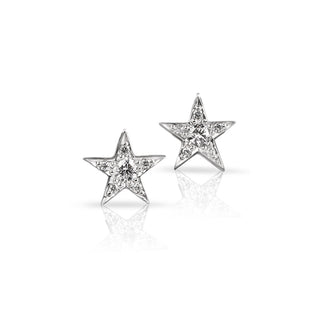 Diamond star stud earrings