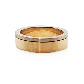 18ct White & Yellow gold band