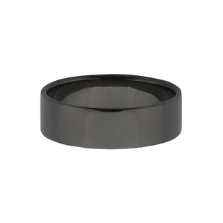 flat black zirconium males wedding ring