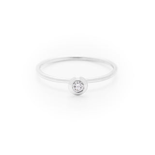 single diamond dress ring made in 18ct white gold. From our flowers collection