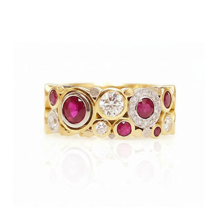 Carbonated™ ring Burmese Ruby and Diamond
