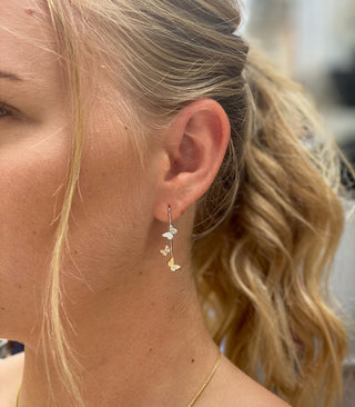 18ct gold butterfly earrings
