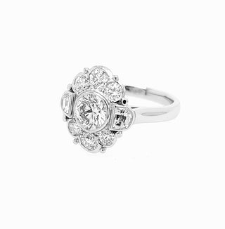 Diamond cluster Engagement ring