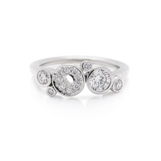 Single band diamond dress ring made in platinum from the cabonated collection