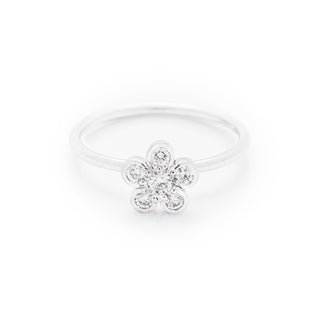 diamond dress ring made in 18ct white gold. From our flowers collection