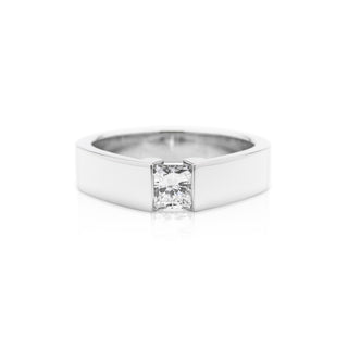 platinum square emerald cut diamond engagement ring from the life ring collection