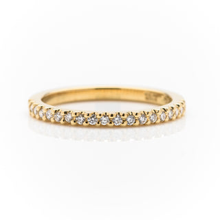 Shared claw 18ct yellow gold diamond wedding ring