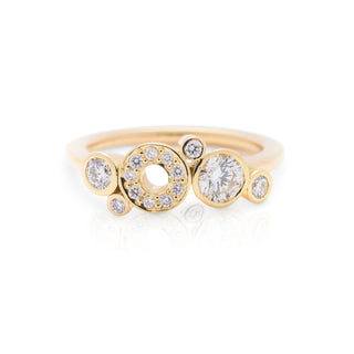 single band diamond dress ring made in 18ct yellow gold from the cabonated collection